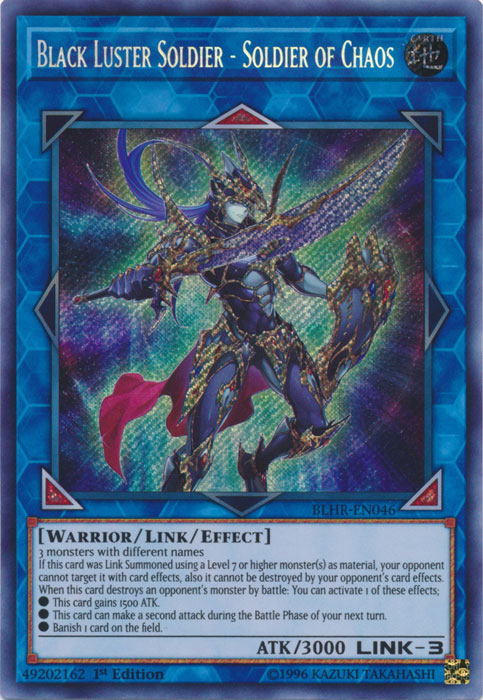 Black Luster Soldier - Soldier of Chaos [BLHR-EN046] Secret Rare For Discount