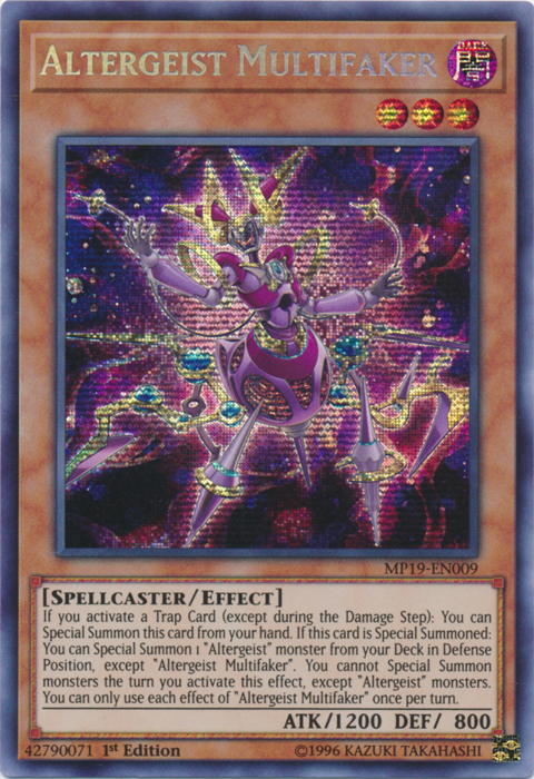 Altergeist Multifaker [MP19-EN009] Prismatic Secret Rare Sale