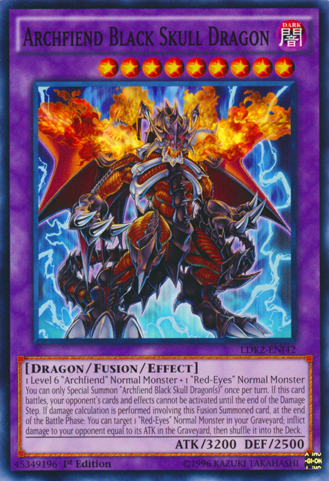 Archfiend Black Skull Dragon [LDK2-ENJ42] Common For Sale