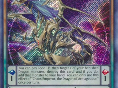 Chaos Emperor, the Dragon of Armageddon [BLAR-EN051] Secret Rare on Sale