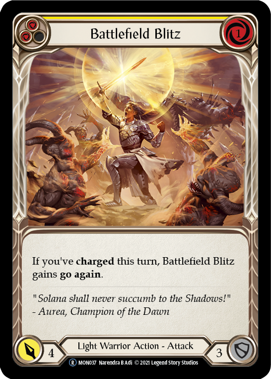 Battlefield Blitz (Yellow) [U-MON037-RF] Unlimited Rainbow Foil on Sale